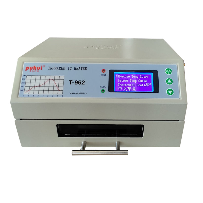 Puhui SMD Mini Reflow Oven T-962 800w Infrared Ic Heater For PCB Soldering