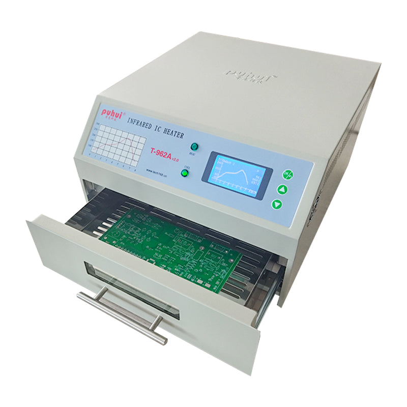 Upgrade Puhui Smt Reflow Oven T-962A v2.0 Infrared Ic Heater For PCB Soldering