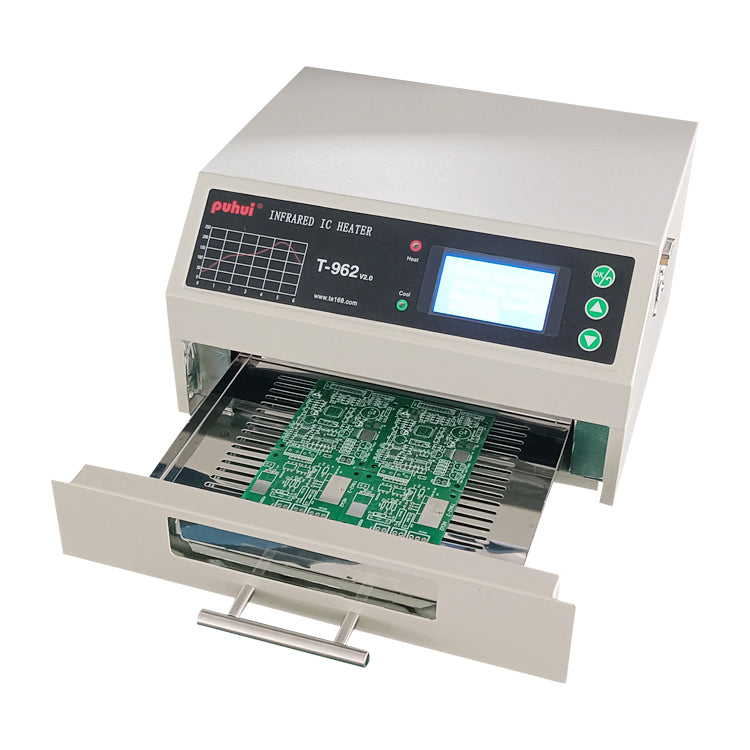 Newest Puhui Smt Mini Reflow Oven T-962v2.0 Infrared Ic Heater For PCB Soldering