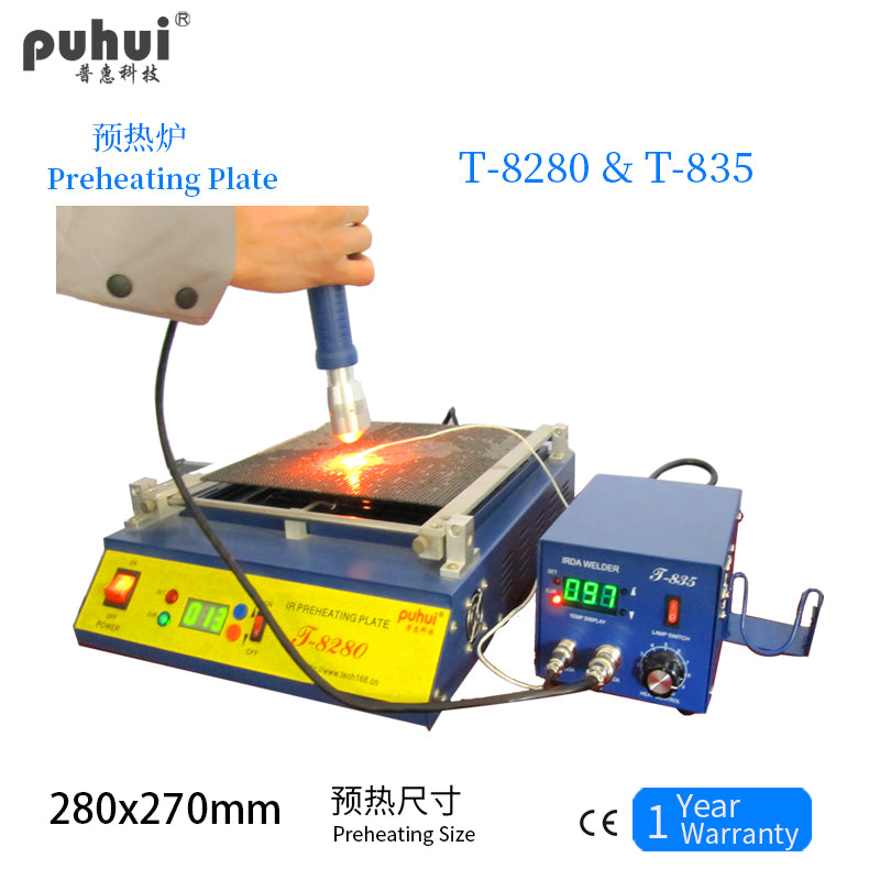 Chips Preheating Plate T-8280 With 280*270mm Work Size