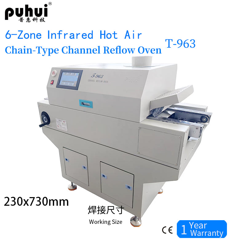 Puhui Chains Type Reflow Oven T-963