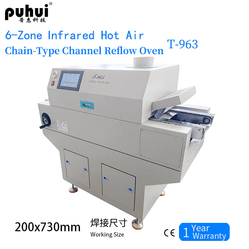 Puhui Chains Type Reflow Oven T-963